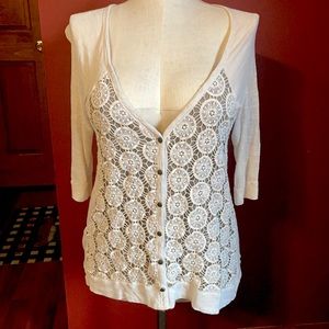 Miss Chievous cream lace cardigan